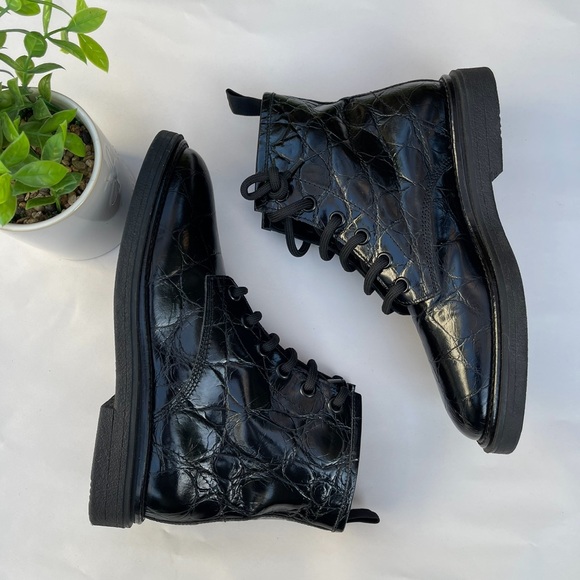 AGL Moreen lace-up boots black leather size 37.5 / 7.5 New - Picture 9 of 12